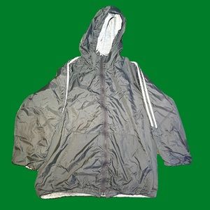 Vintage Grey Zip Up Windbreaker